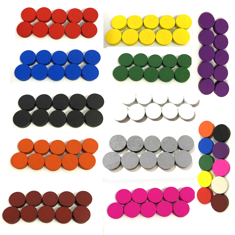 Board Game Loop - 50 peças 15*5mm 11 cores discos