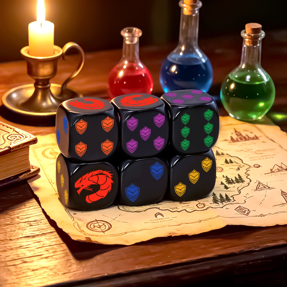 Board Game Night - Conjunto de Dados Poliédricos D6 com