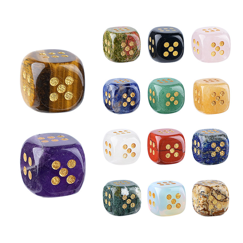 Board Game Loop - 1pc pedra natural dados de cristal