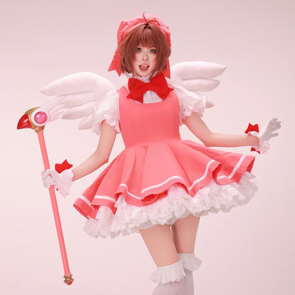 Kinomoto sakura cosplay rosa l - Board Game Card avaliação e preço